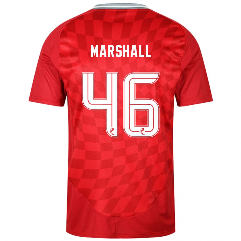 Kandiny Gyermek Findlay Marshall #46 Piros Hazai Jersey 2024/25 Mez Póló Ing