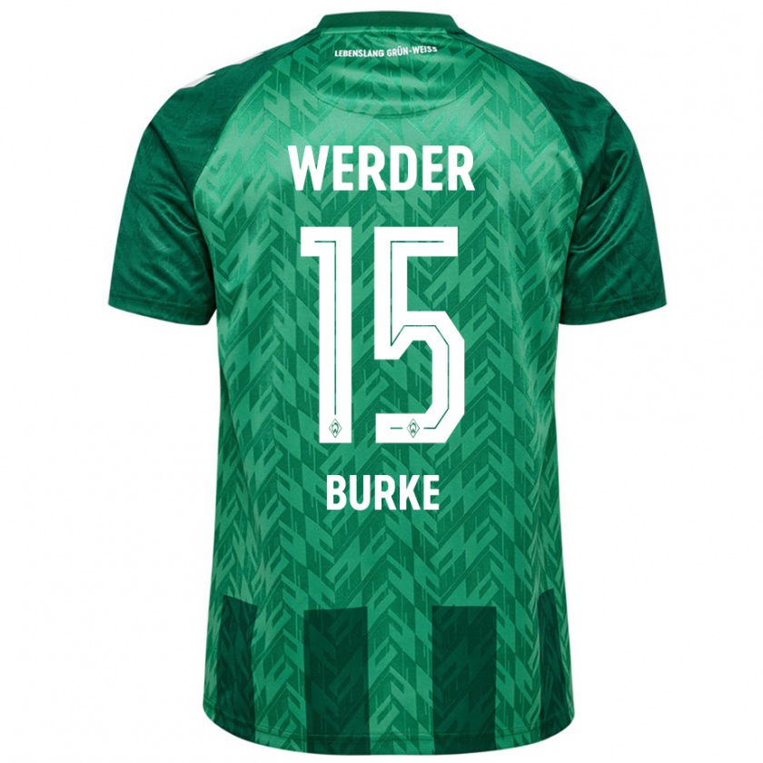 Kandiny Gyermek Oliver Burke #15 Zöld Hazai Jersey 2024/25 Mez Póló Ing