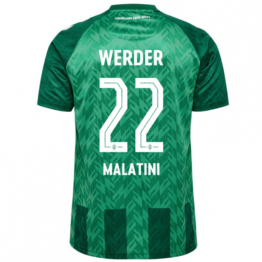 Kandiny Gyermek Julián Malatini #22 Zöld Hazai Jersey 2024/25 Mez Póló Ing