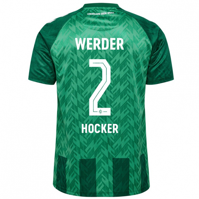 Kandiny Gyermek Luca Höcker #2 Zöld Hazai Jersey 2024/25 Mez Póló Ing