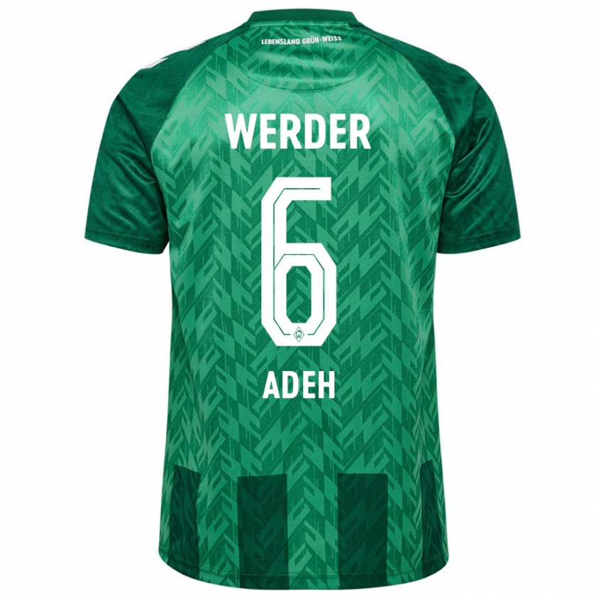 Kandiny Gyermek Wesley Adeh #6 Zöld Hazai Jersey 2024/25 Mez Póló Ing