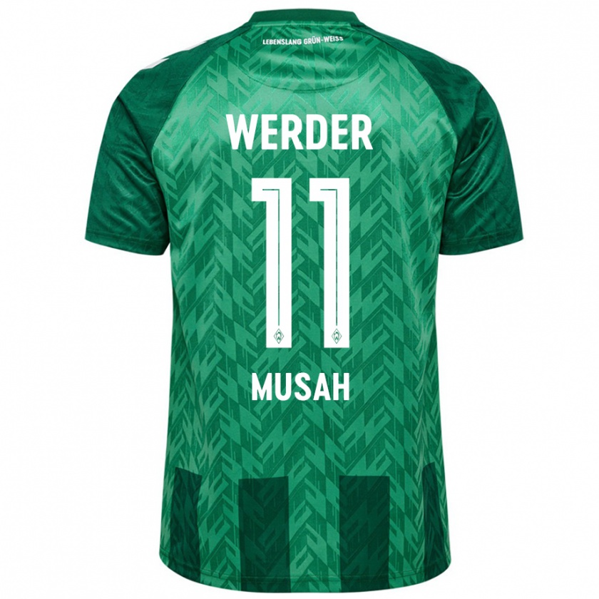 Kandiny Gyermek Salim Musah #11 Zöld Hazai Jersey 2024/25 Mez Póló Ing