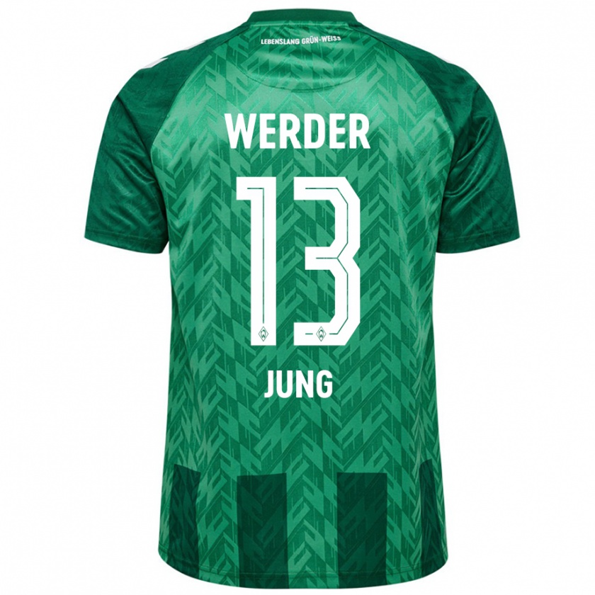 Kandiny Gyermek Seong-Hyeon Jung #13 Zöld Hazai Jersey 2024/25 Mez Póló Ing