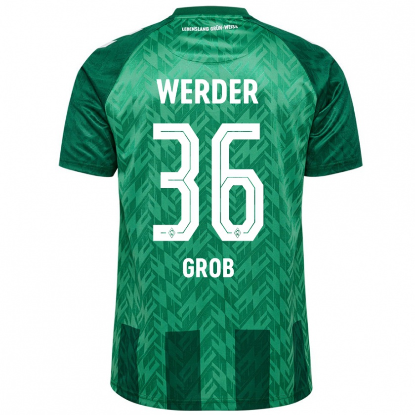 Kandiny Gyermek Christian Groß #36 Zöld Hazai Jersey 2024/25 Mez Póló Ing