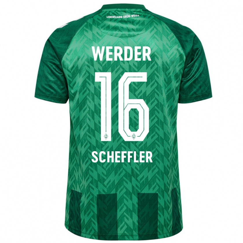 Kandiny Gyermek Ian Scheffler #16 Zöld Hazai Jersey 2024/25 Mez Póló Ing