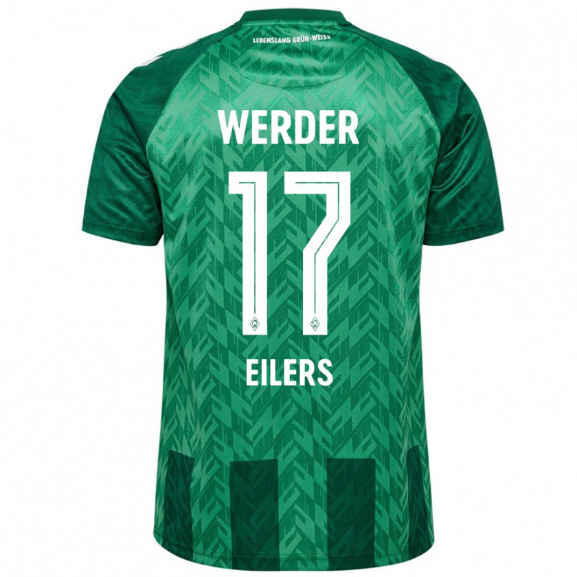 Kandiny Gyermek Jonas Eilers #17 Zöld Hazai Jersey 2024/25 Mez Póló Ing