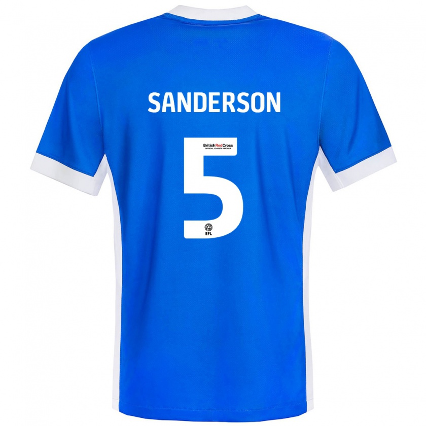 Kandiny Gyermek Dion Sanderson #5 Kék Fehér Hazai Jersey 2024/25 Mez Póló Ing