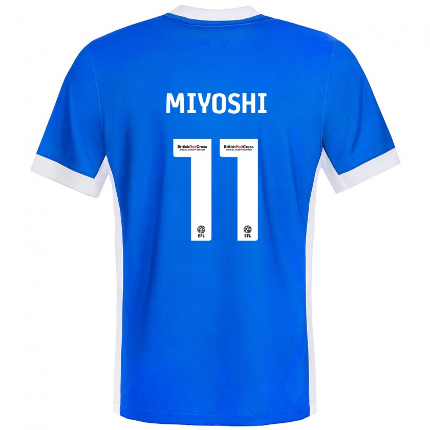 Kandiny Gyermek Koji Miyoshi #11 Kék Fehér Hazai Jersey 2024/25 Mez Póló Ing