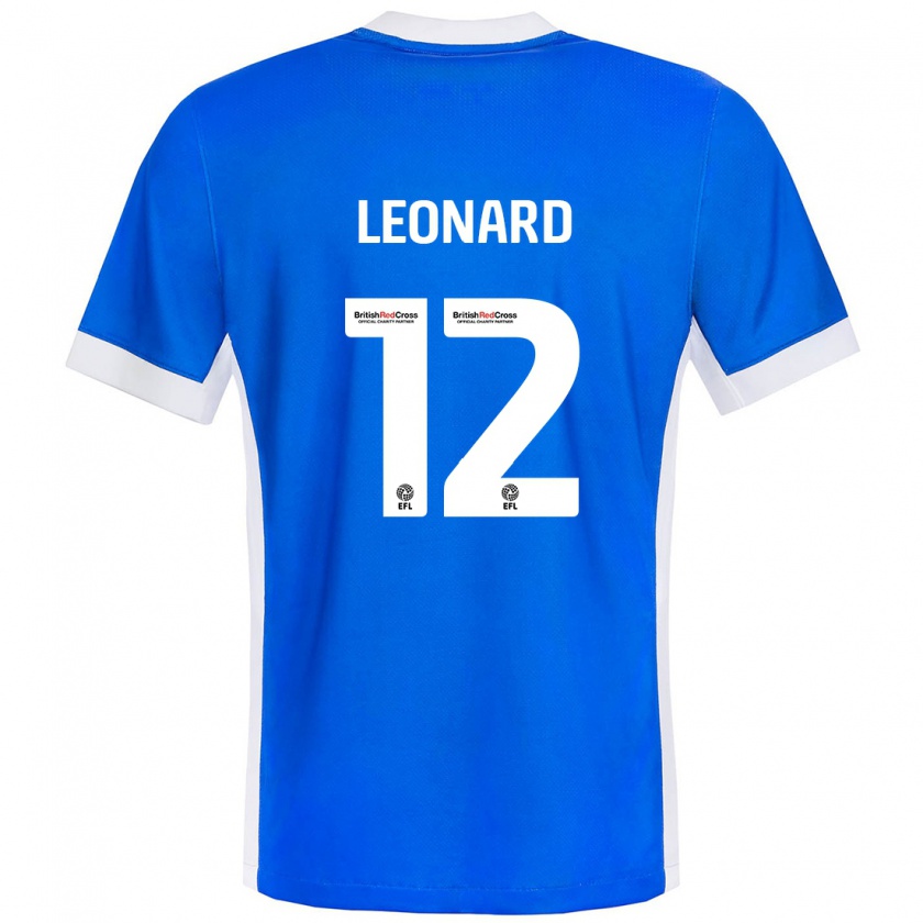 Kandiny Gyermek Marc Leonard #12 Kék Fehér Hazai Jersey 2024/25 Mez Póló Ing