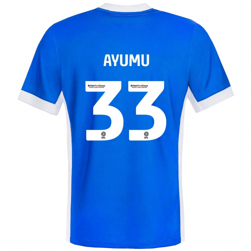 Kandiny Gyermek Ayumu Yokoyama #33 Kék Fehér Hazai Jersey 2024/25 Mez Póló Ing