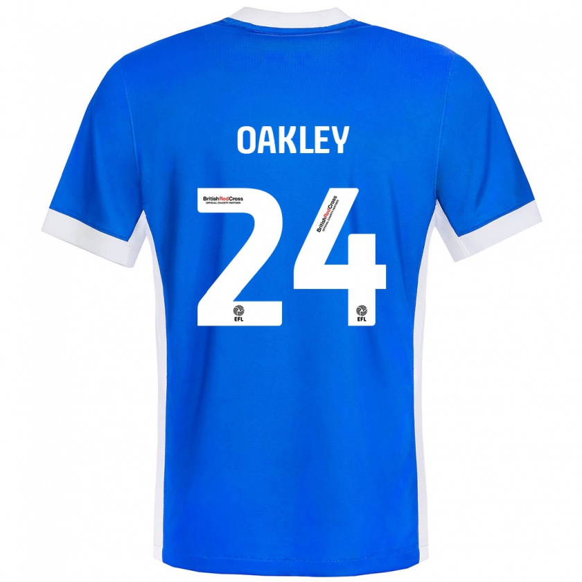 Kandiny Gyermek Marcel Oakley #24 Kék Fehér Hazai Jersey 2024/25 Mez Póló Ing