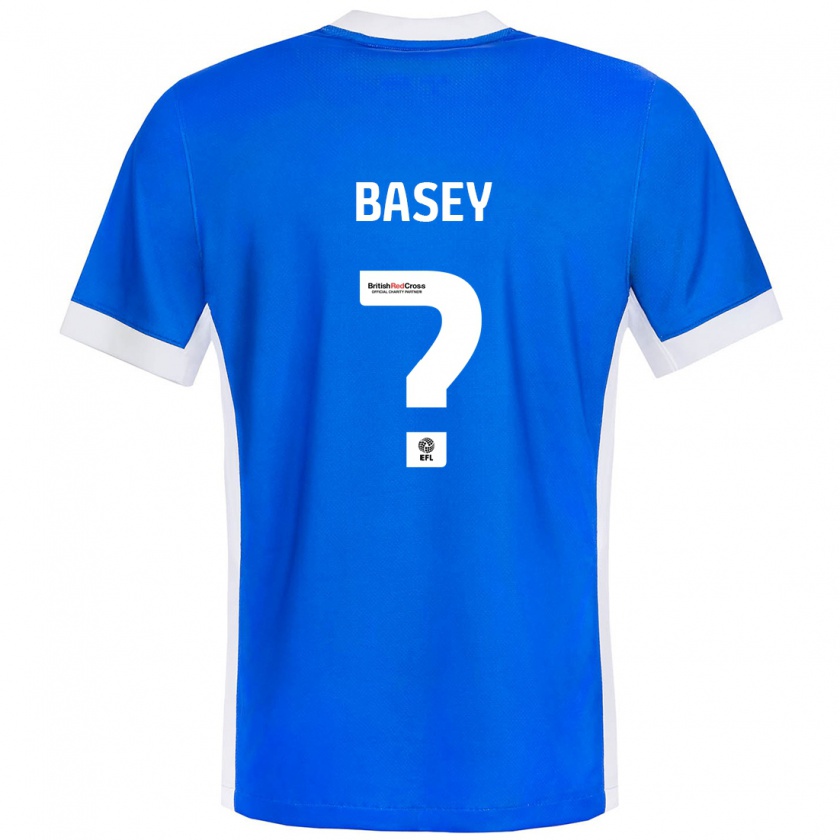 Kandiny Gyermek Oliver Basey #0 Kék Fehér Hazai Jersey 2024/25 Mez Póló Ing