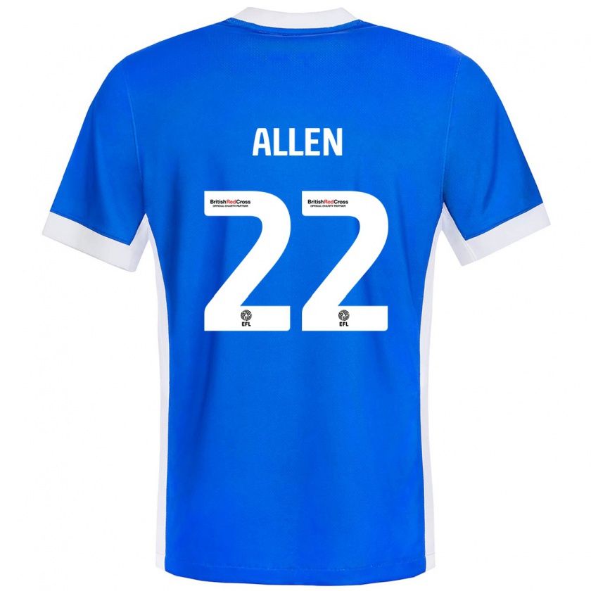 Kandiny Gyermek Remi Allen #22 Kék Fehér Hazai Jersey 2024/25 Mez Póló Ing