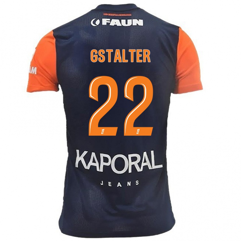 Kandiny Gyermek Lola Gstalter #22 Sötétkék Narancs Hazai Jersey 2024/25 Mez Póló Ing