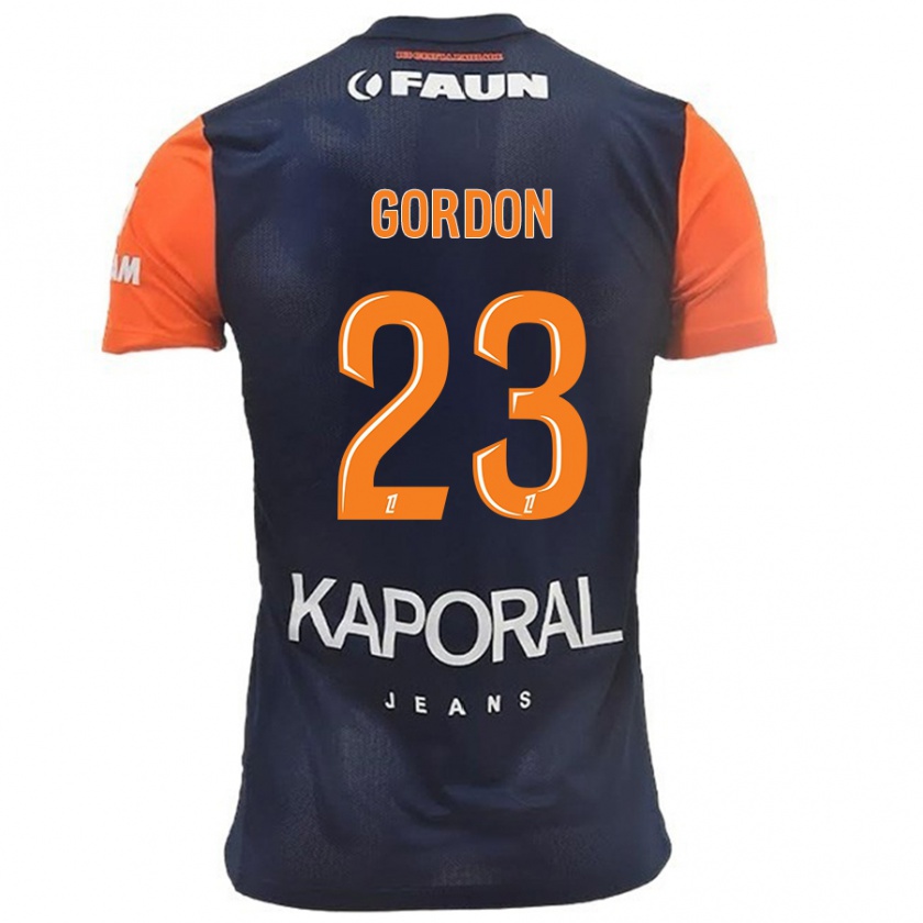 Kandiny Gyermek Sh'nia Gordon #23 Sötétkék Narancs Hazai Jersey 2024/25 Mez Póló Ing