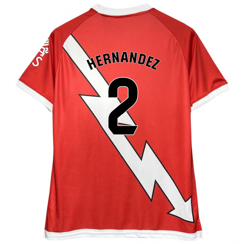 Kandiny Gyermek Marco Hernández #2 Fehér Piros Hazai Jersey 2024/25 Mez Póló Ing