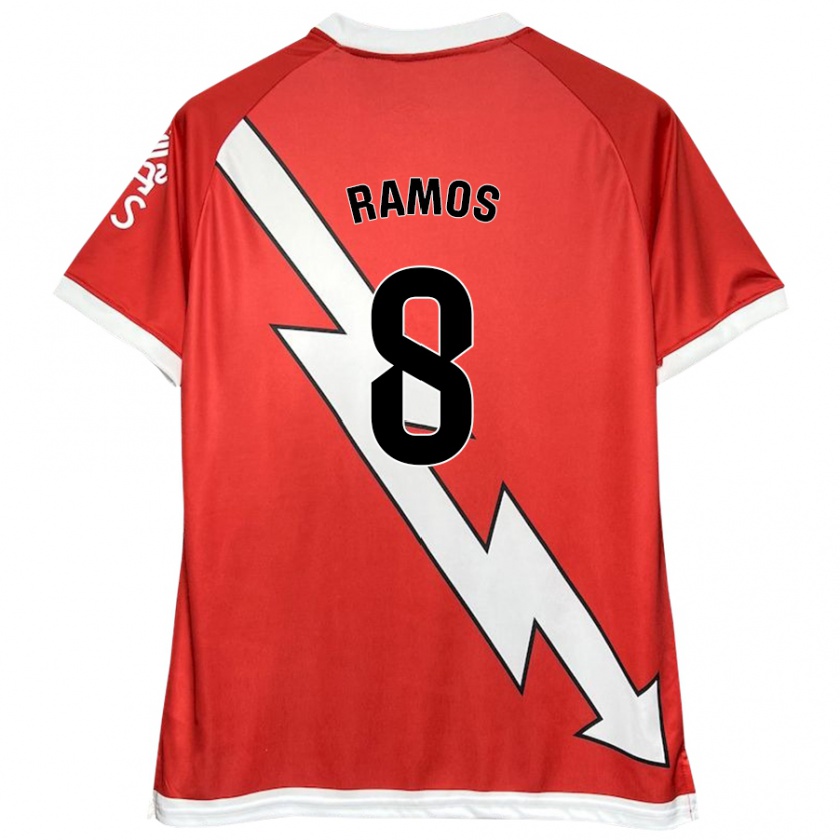 Kandiny Gyermek Iván Ramos #8 Fehér Piros Hazai Jersey 2024/25 Mez Póló Ing