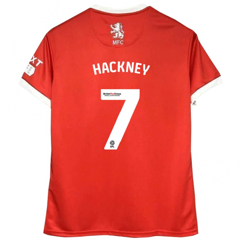 Kandiny Gyermek Hayden Hackney #7 Piros Fehér Hazai Jersey 2024/25 Mez Póló Ing