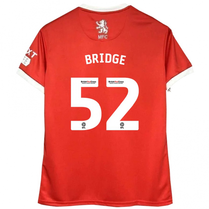 Kandiny Gyermek Aj Bridge #52 Piros Fehér Hazai Jersey 2024/25 Mez Póló Ing