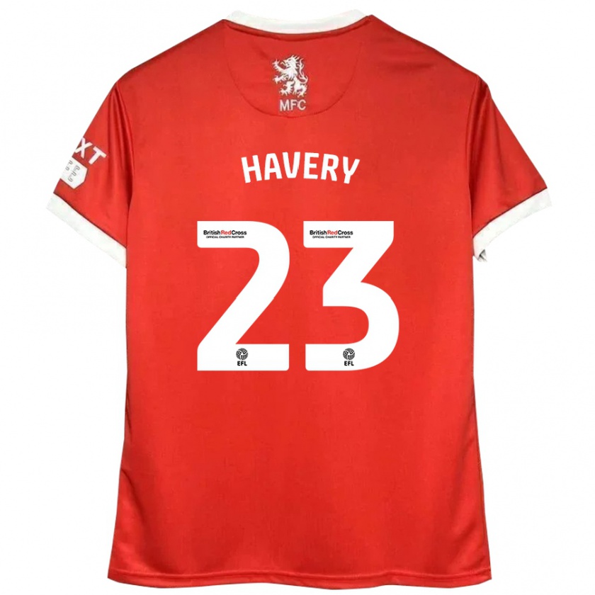 Kandiny Gyermek Nicole Havery #23 Piros Fehér Hazai Jersey 2024/25 Mez Póló Ing