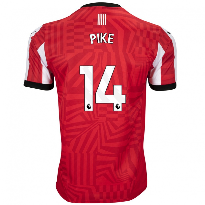 Kandiny Gyermek Molly Pike #14 Piros Fehér Hazai Jersey 2024/25 Mez Póló Ing