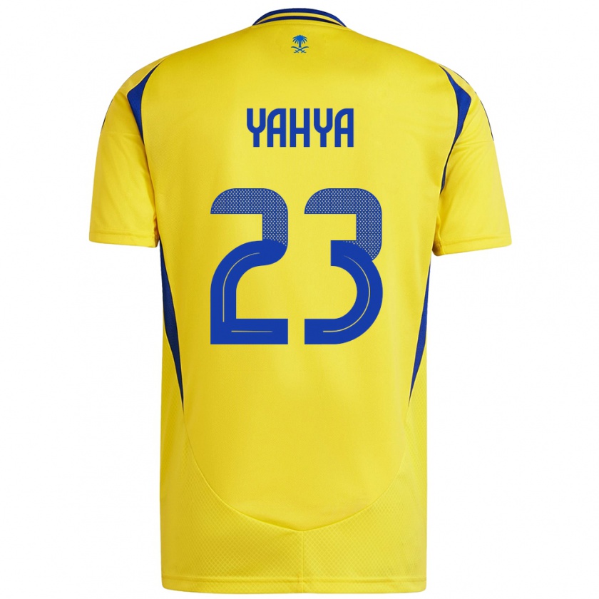 Kandiny Gyermek Ayman Yahya #23 Sárga Kék Hazai Jersey 2024/25 Mez Póló Ing