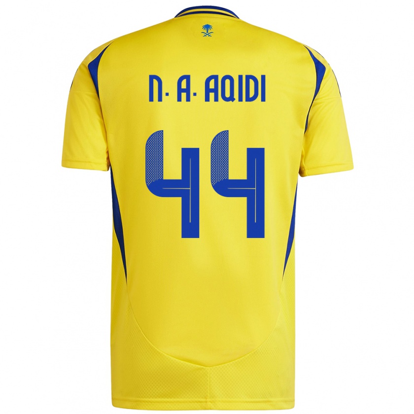 Kandiny Gyermek Nawaf Al-Aqidi #44 Sárga Kék Hazai Jersey 2024/25 Mez Póló Ing