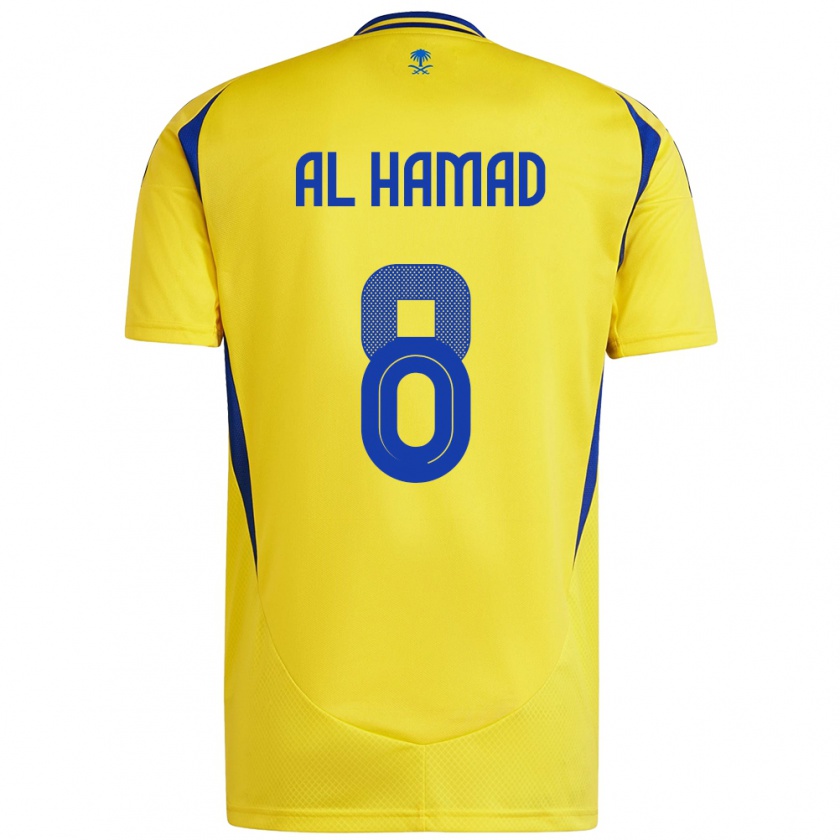 Kandiny Gyermek Sara Al-Hamad #8 Sárga Kék Hazai Jersey 2024/25 Mez Póló Ing