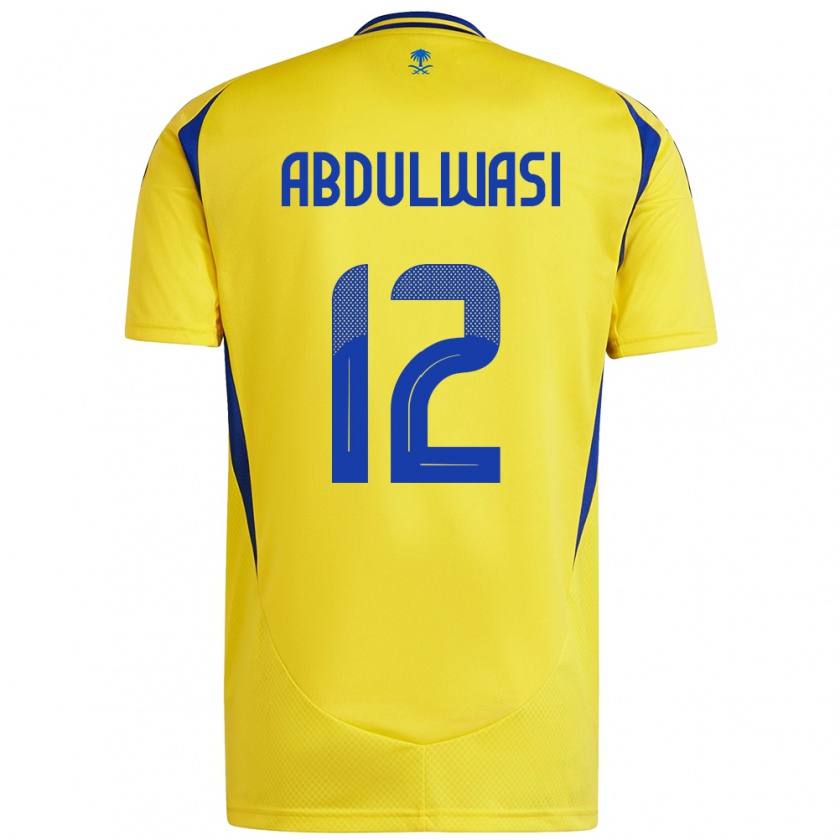 Kandiny Gyermek Dalal Abdulwasi #12 Sárga Kék Hazai Jersey 2024/25 Mez Póló Ing