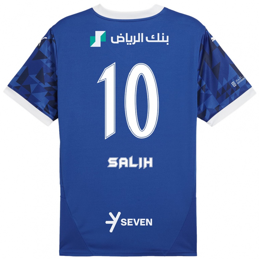 Kandiny Gyermek Zakia Salih #10 Sötétkék Fehér Hazai Jersey 2024/25 Mez Póló Ing