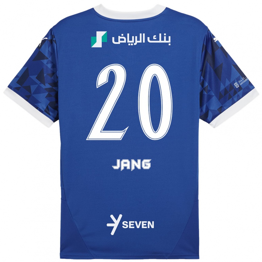 Kandiny Gyermek Hyun-Soo Jang #20 Sötétkék Fehér Hazai Jersey 2024/25 Mez Póló Ing