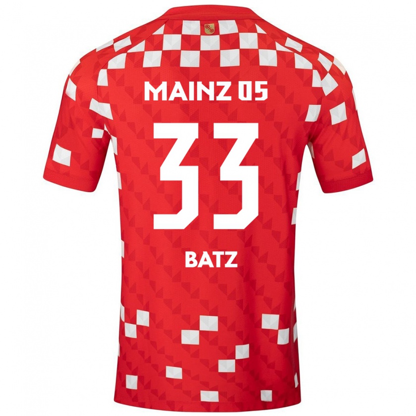 Kandiny Gyermek Daniel Batz #33 Fehér Piros Hazai Jersey 2024/25 Mez Póló Ing