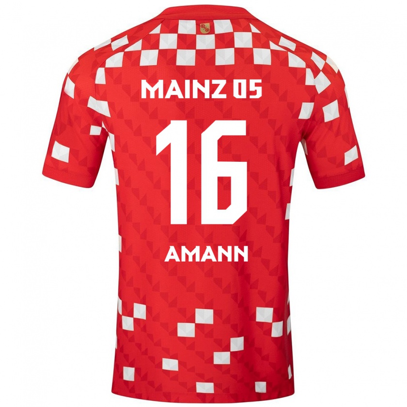 Kandiny Gyermek Jason Amann #16 Fehér Piros Hazai Jersey 2024/25 Mez Póló Ing