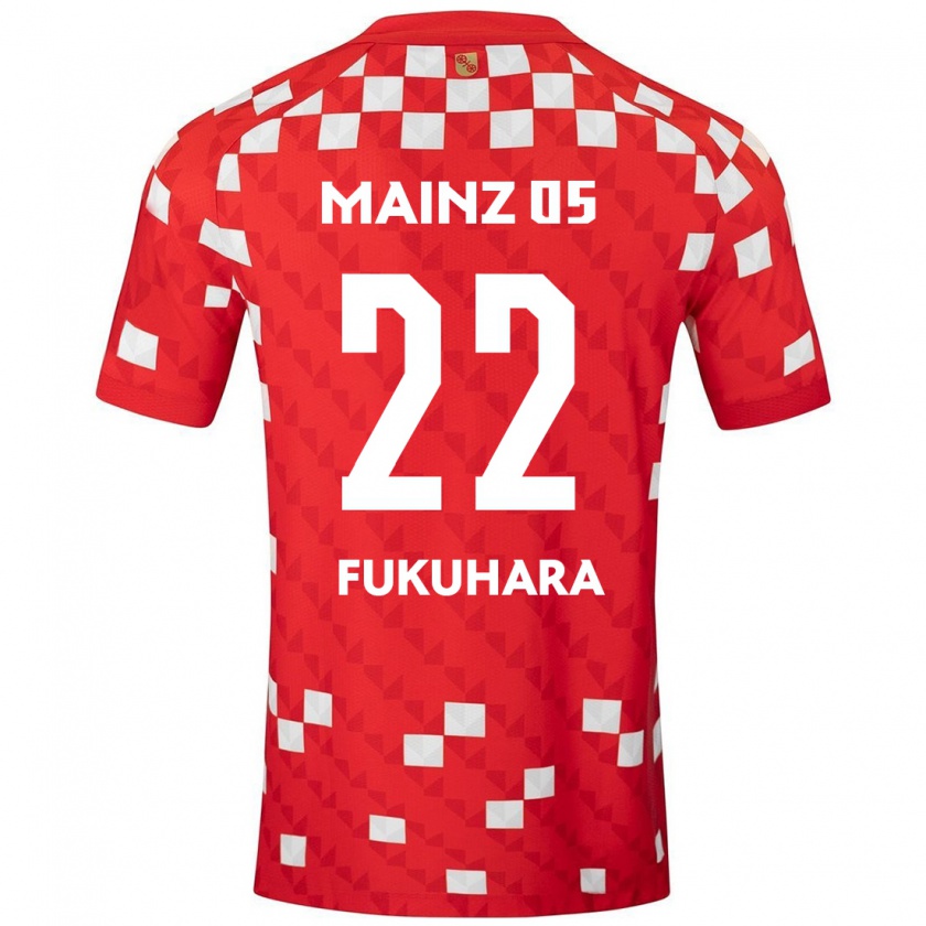 Kandiny Gyermek Yuuka Fukuhara #22 Fehér Piros Hazai Jersey 2024/25 Mez Póló Ing