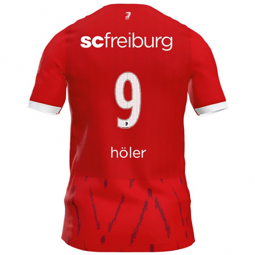 Kandiny Gyermek Lucas Höler #9 Piros Hazai Jersey 2024/25 Mez Póló Ing