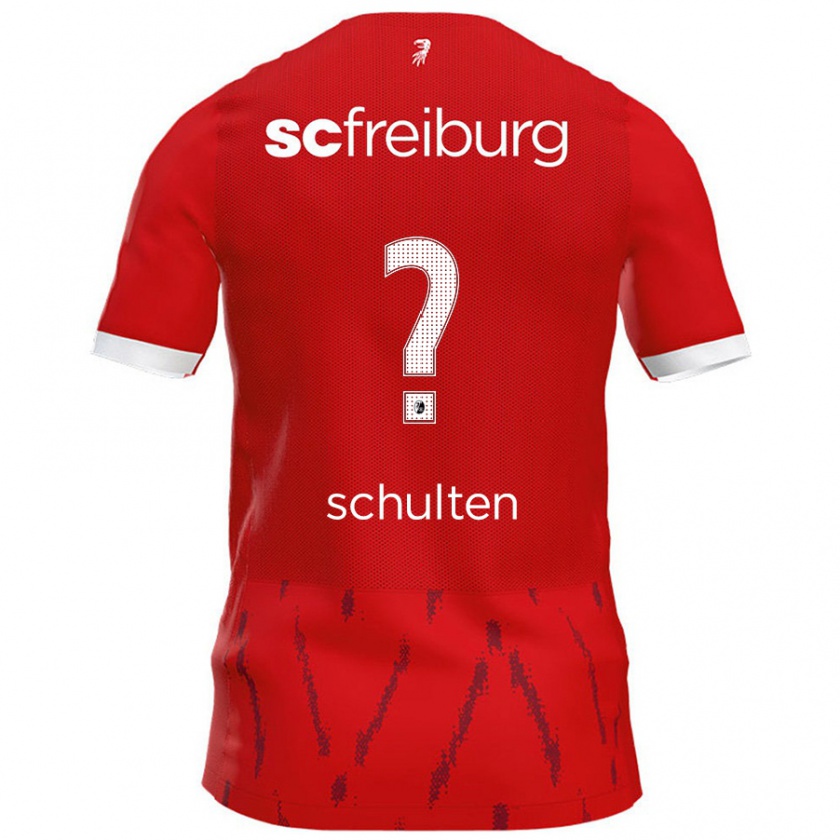 Kandiny Gyermek Luca Schulten #0 Piros Hazai Jersey 2024/25 Mez Póló Ing