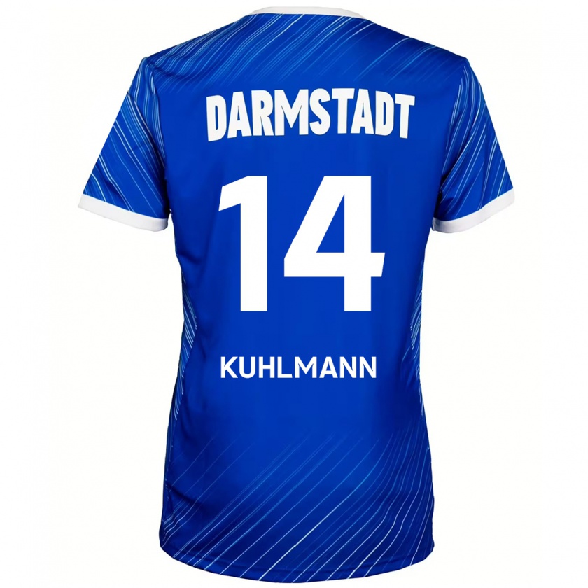 Kandiny Gyermek Marcel Kuhlmann #14 Kék Fehér Hazai Jersey 2024/25 Mez Póló Ing