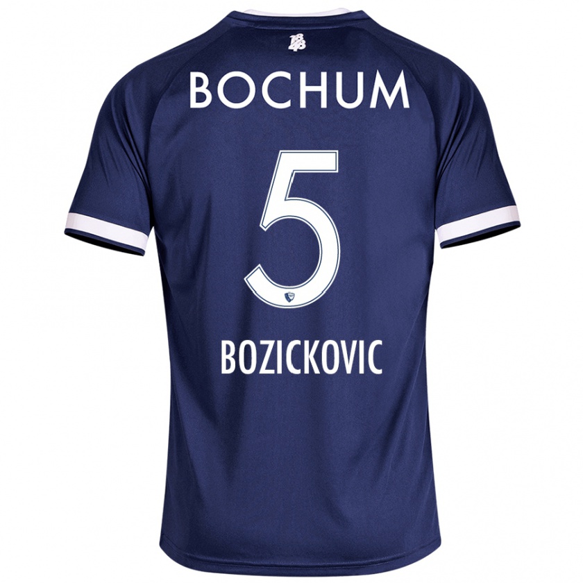 Kandiny Gyermek Niko Bozickovic #5 Sötétkék Hazai Jersey 2024/25 Mez Póló Ing