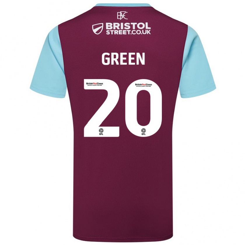 Kandiny Gyermek Etienne Green #20 Bordó Égszínkék Hazai Jersey 2024/25 Mez Póló Ing