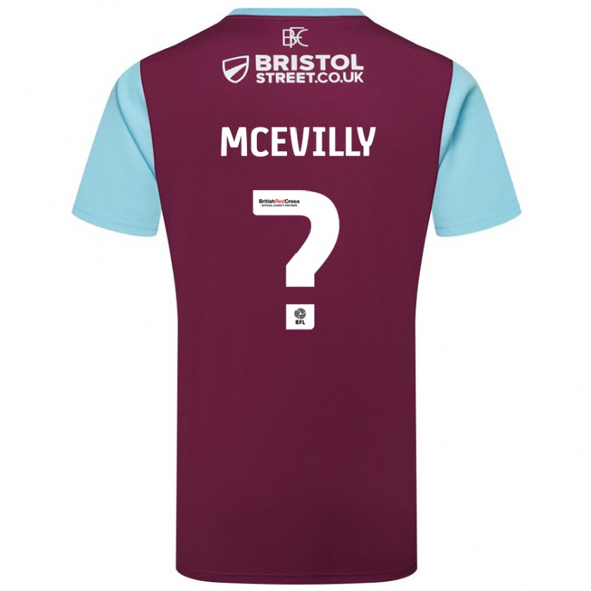 Kandiny Gyermek Jack Mcevilly #0 Bordó Égszínkék Hazai Jersey 2024/25 Mez Póló Ing