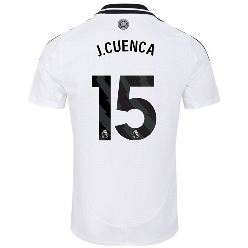 Kandiny Gyermek Jorge Cuenca #15 Fehér Hazai Jersey 2024/25 Mez Póló Ing