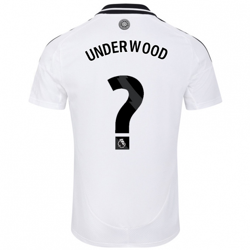 Kandiny Gyermek Marco Underwood #0 Fehér Hazai Jersey 2024/25 Mez Póló Ing