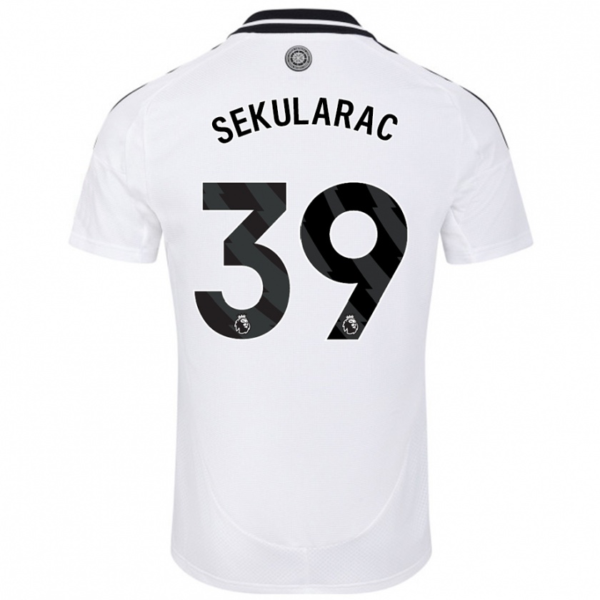 Kandiny Gyermek Kristian Sekularac #39 Fehér Hazai Jersey 2024/25 Mez Póló Ing