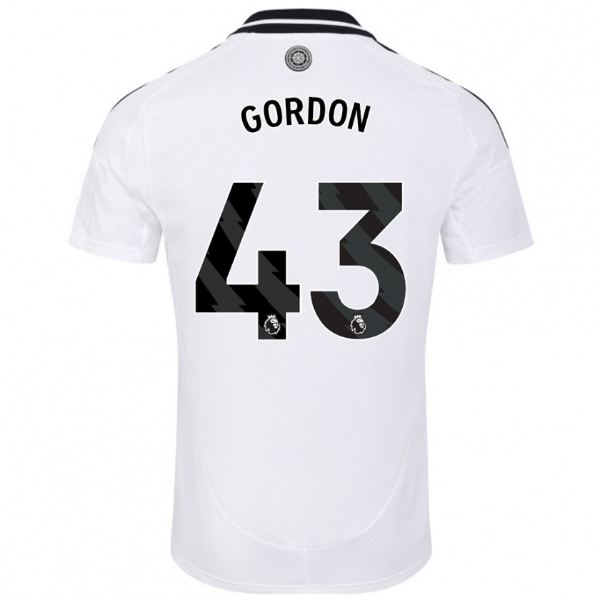 Kandiny Gyermek Lemar Gordon #43 Fehér Hazai Jersey 2024/25 Mez Póló Ing