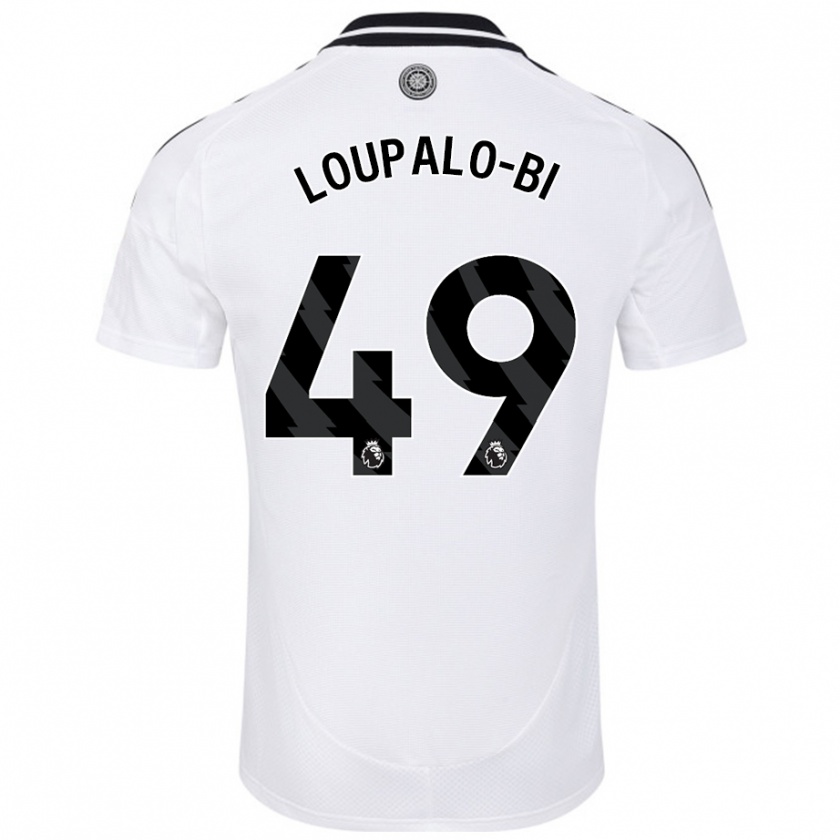 Kandiny Gyermek Aaron Loupalo-Bi #49 Fehér Hazai Jersey 2024/25 Mez Póló Ing