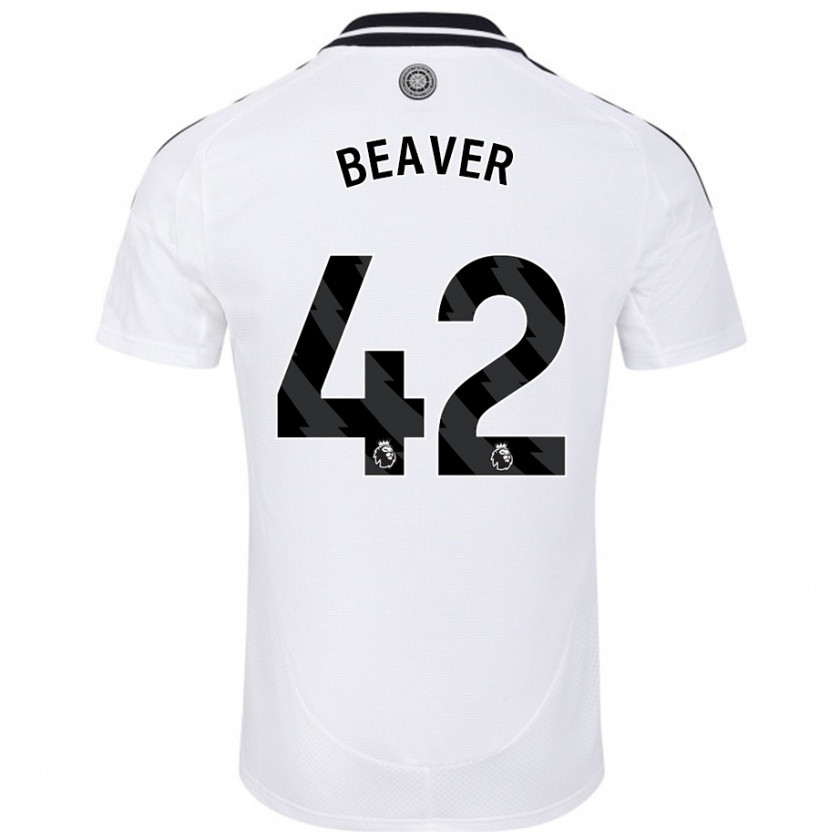 Kandiny Gyermek Cat Beaver #42 Fehér Hazai Jersey 2024/25 Mez Póló Ing