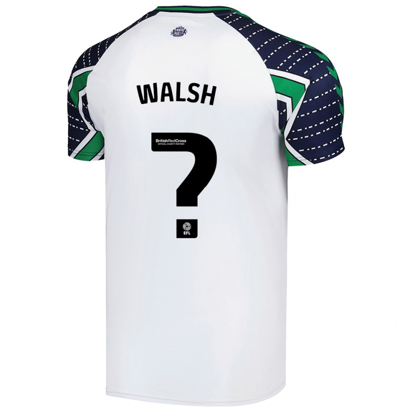 Kandiny Gyermek Rhys Walsh #0 Fehér Idegenbeli Jersey 2024/25 Mez Póló Ing