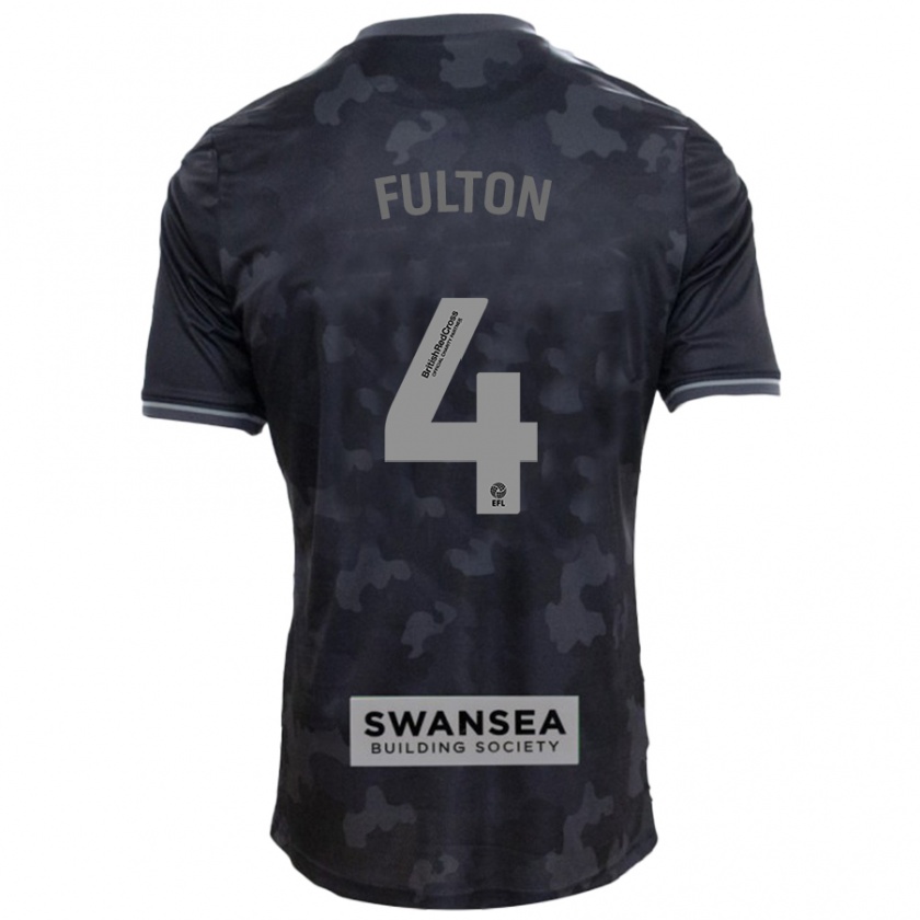 Kandiny Gyermek Jay Fulton #4 Fekete Idegenbeli Jersey 2024/25 Mez Póló Ing