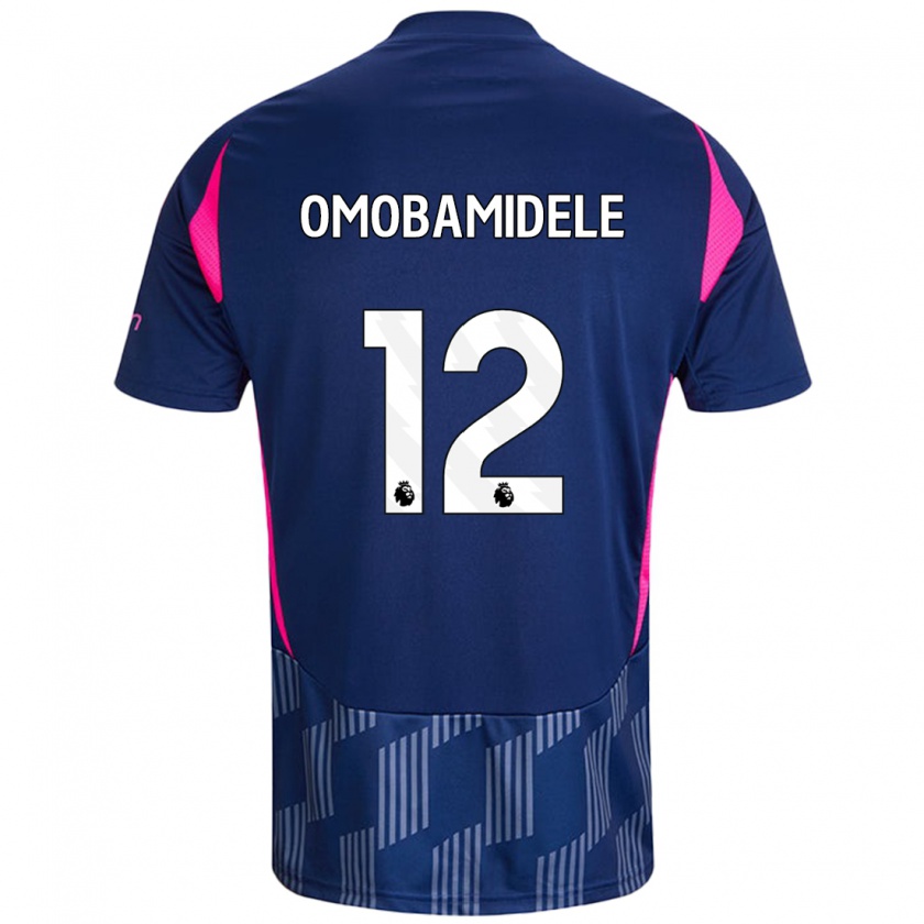 Kandiny Gyermek Andrew Omobamidele #12 Királykék Rózsaszín Idegenbeli Jersey 2024/25 Mez Póló Ing