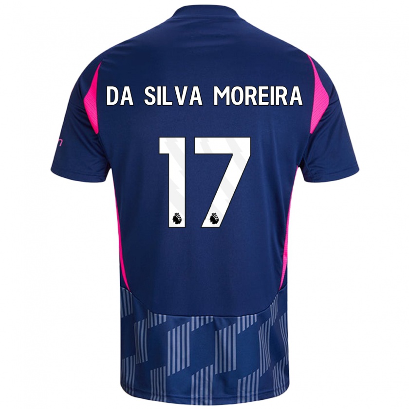 Kandiny Gyermek Eric Da Silva Moreira #17 Királykék Rózsaszín Idegenbeli Jersey 2024/25 Mez Póló Ing